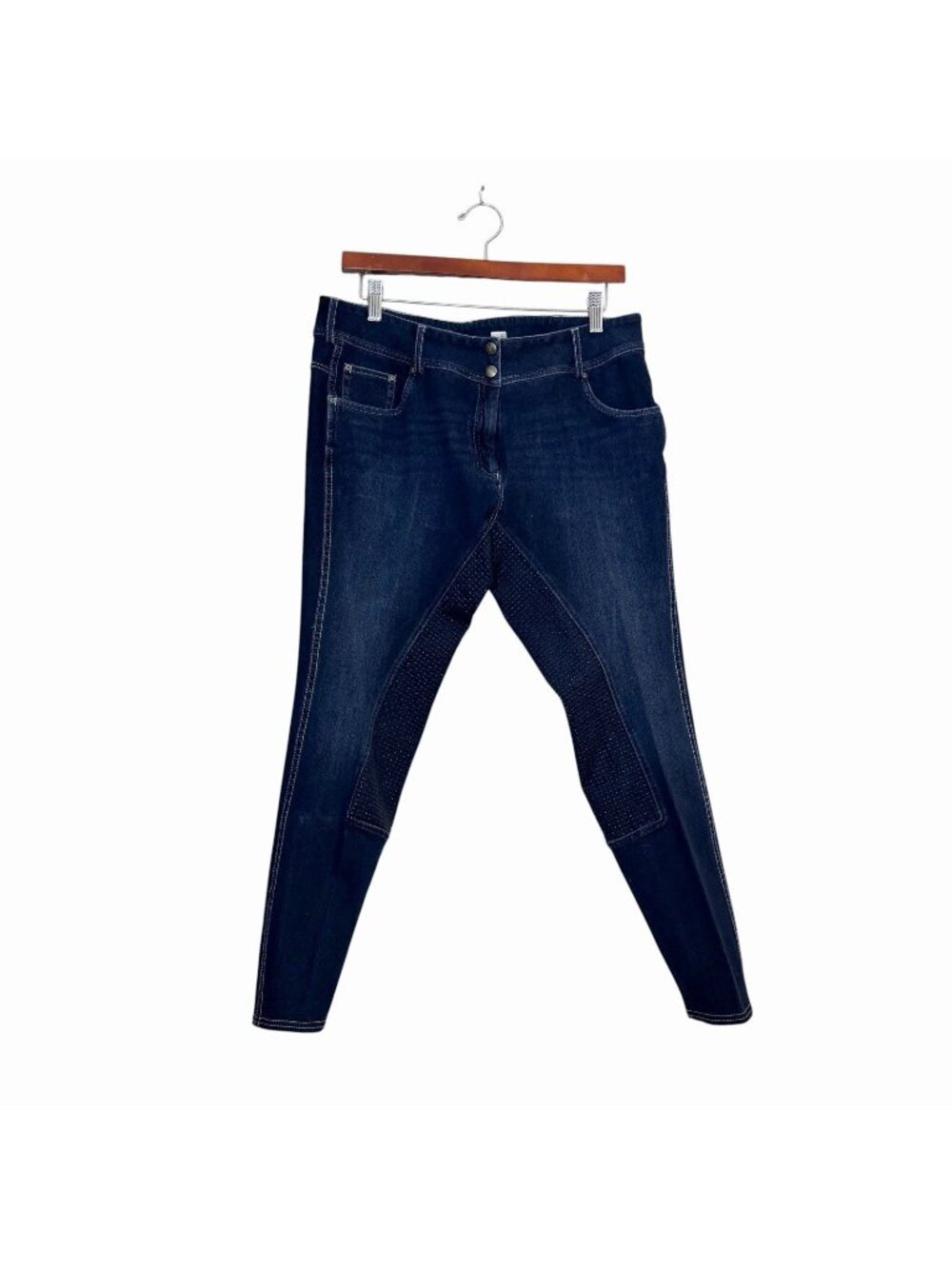 Goode Rider Vogue Equestrian Jeans Womens Full Seat Breeches Dark Blue Size 34